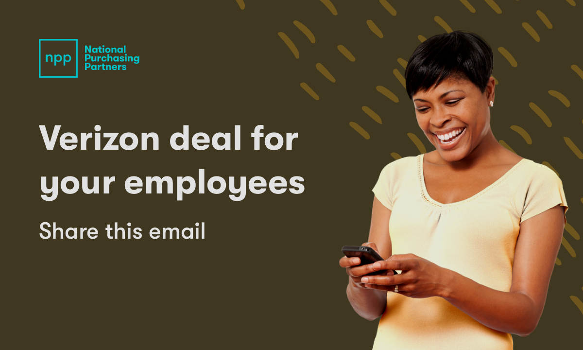 Verizon deal for your employees - Share this email